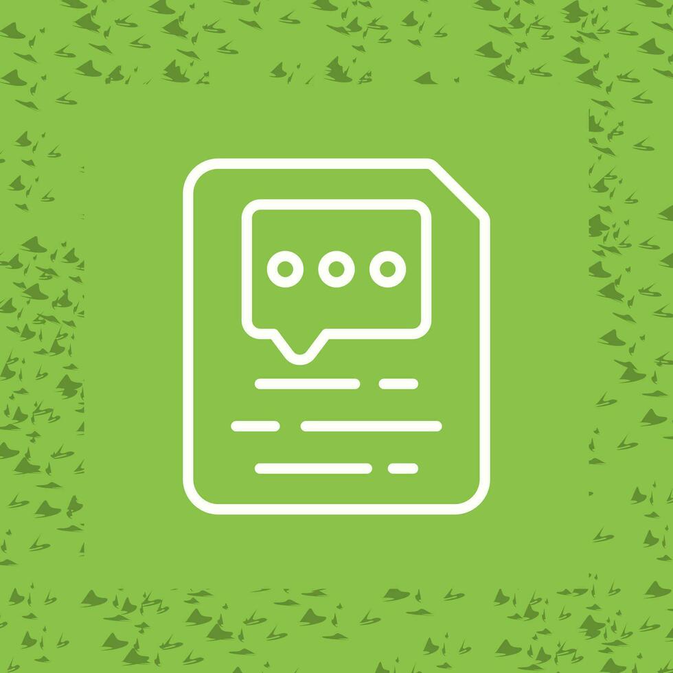 Document Insert Comment Vector Icon