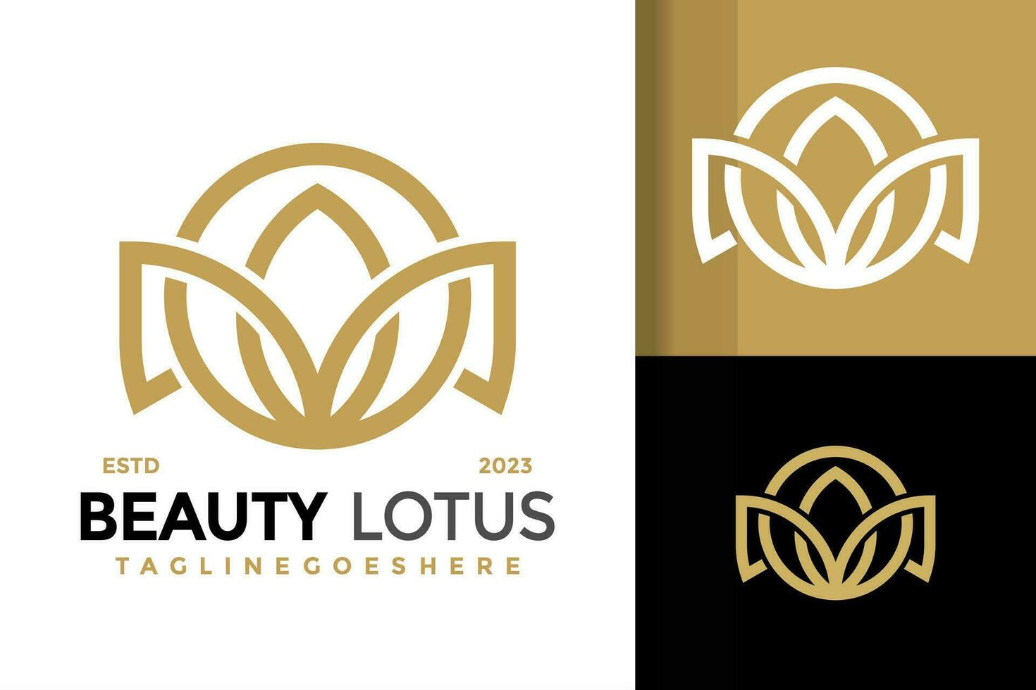 Letter M nature lotus flower logo design vector symbol icon illustration