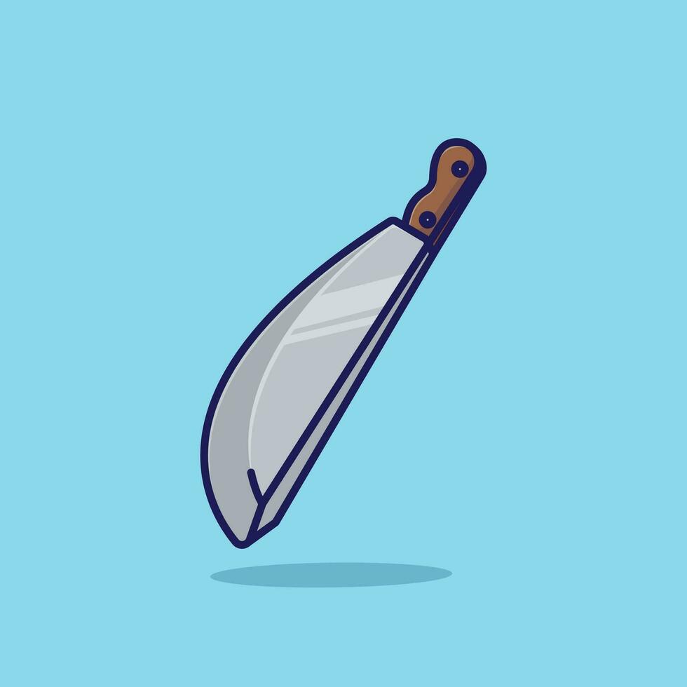 cuchillo dibujos animados vector ilustración cocina concepto icono aislado