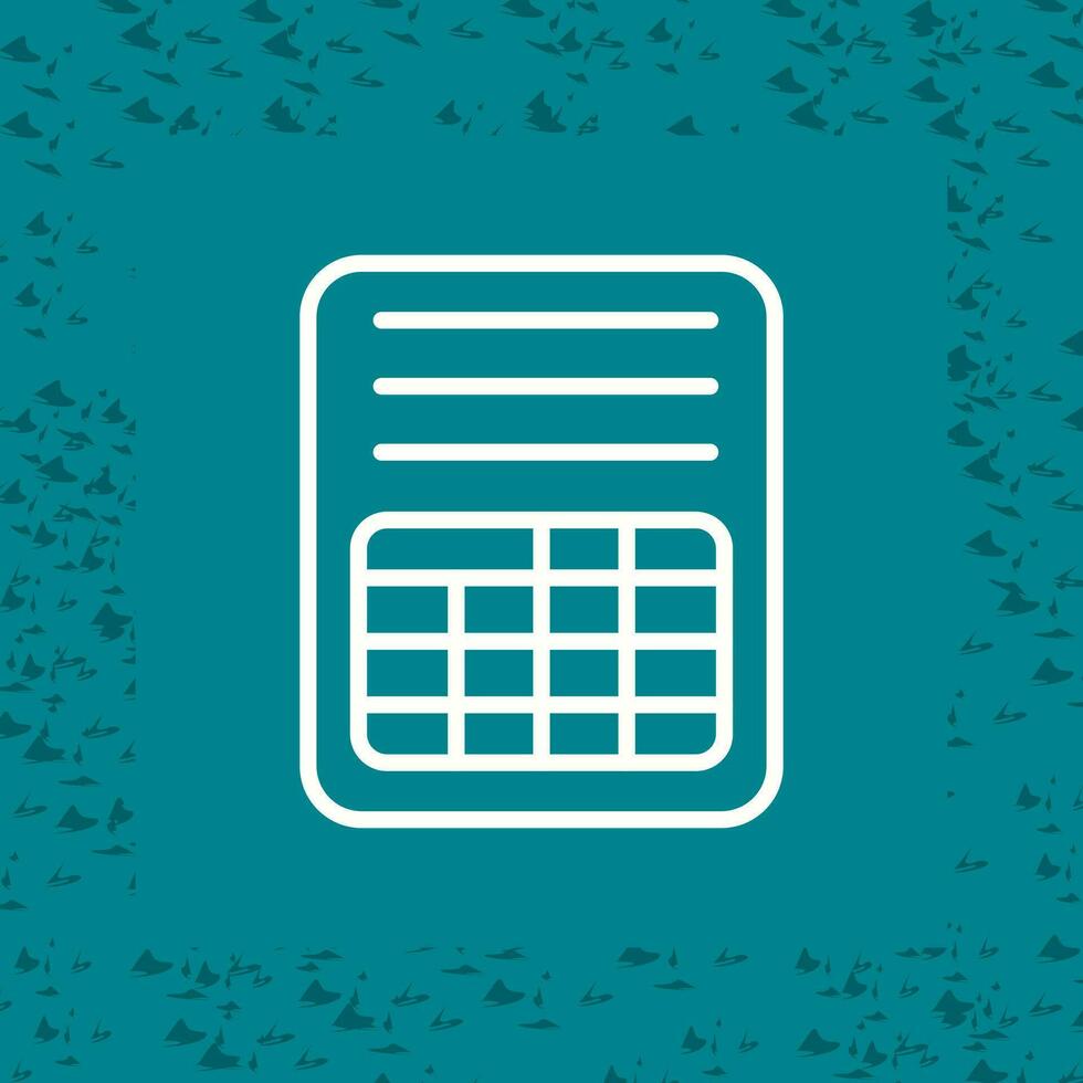 Spreadsheet Vector Icon