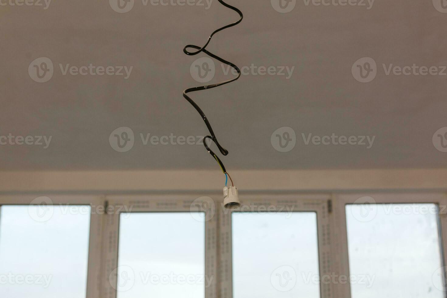 repair, renovation, electricity and people concept - close up of electrician photo