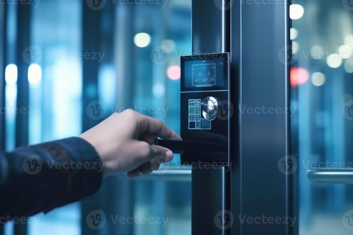 smart lock in luxury hotel photo
