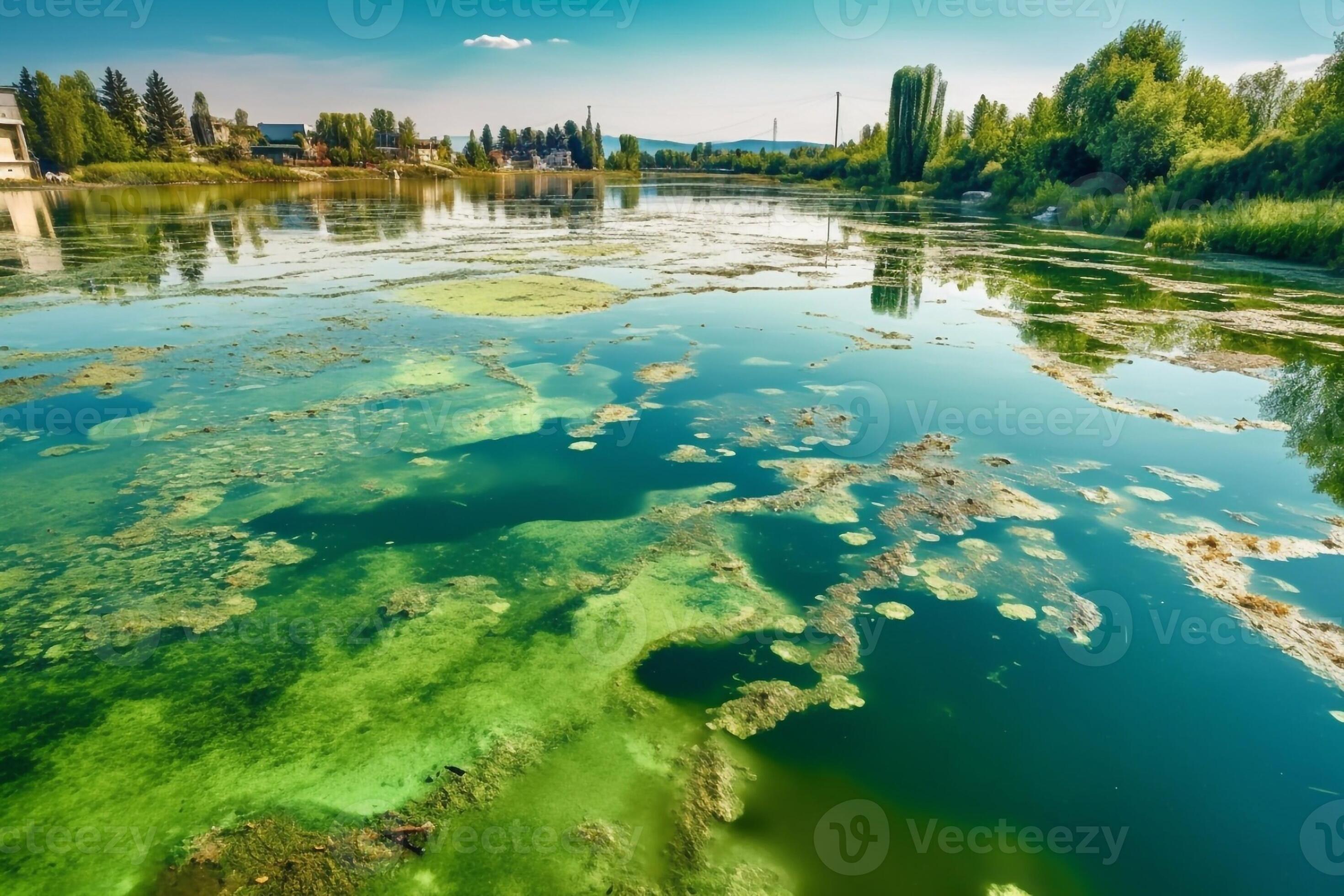 Water pollution by blooming bluegreen algae Cyanobacteria is world