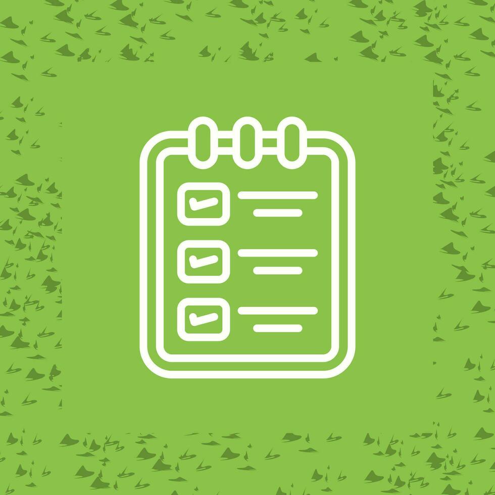 Memo pad with checklist Vector Icon