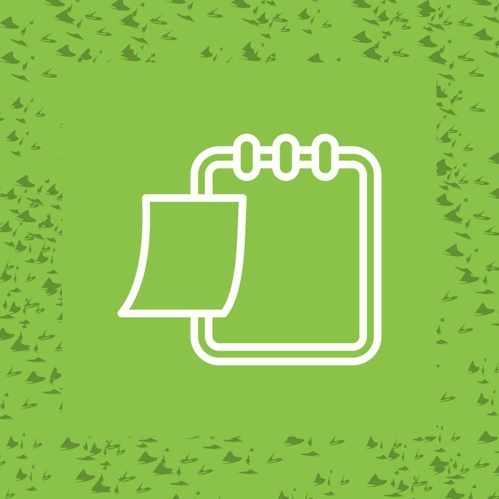 Writing pad with sticky no Vector Icon