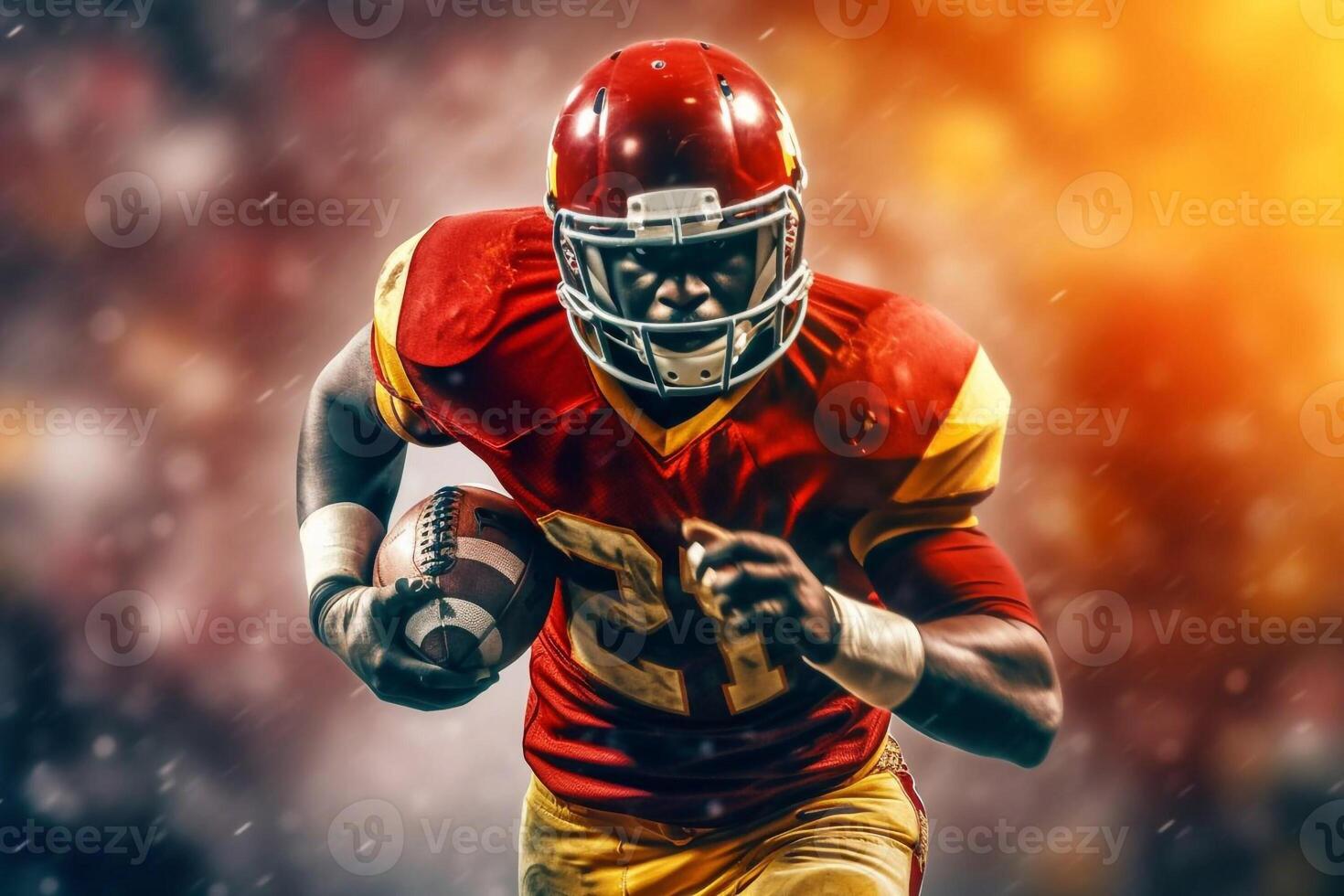 american football players in the action grand arena photo
