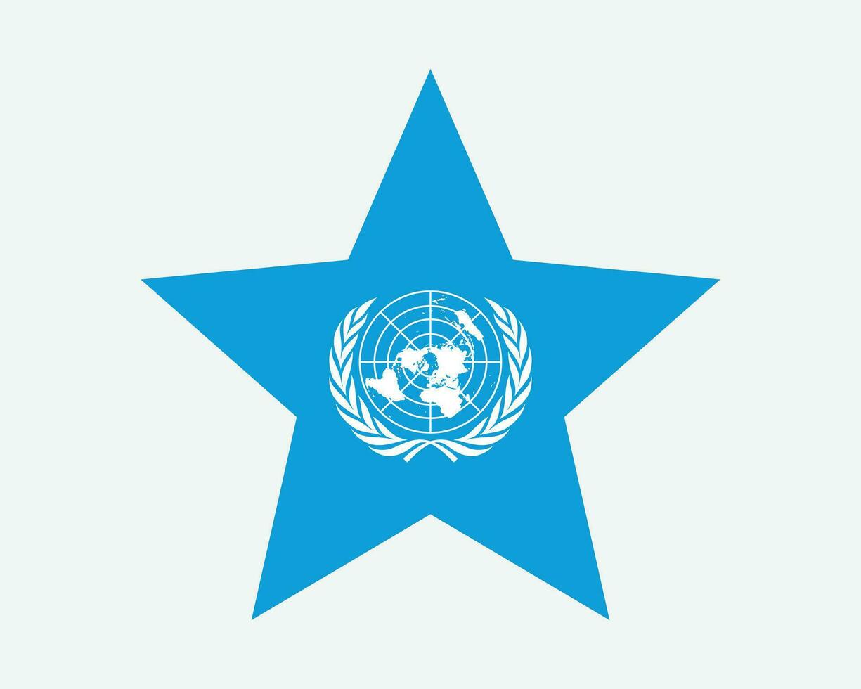 unido naciones estrella bandera vector