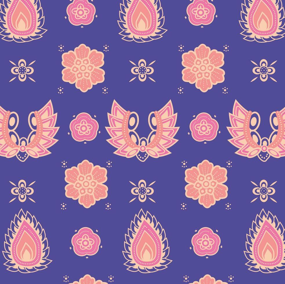 Indonesian Traditional Floral Pattern vector