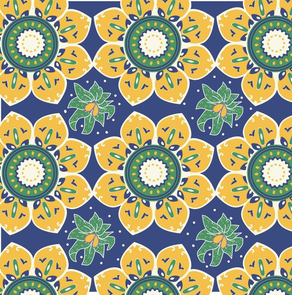 Indonesian Traditional Floral Pattern vector