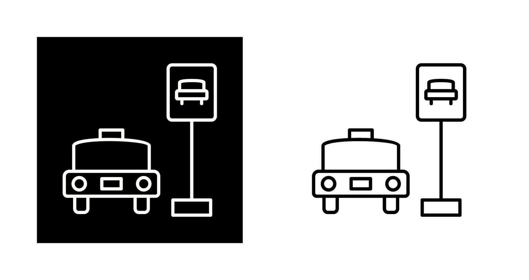 Taxi Stand Vector Icon