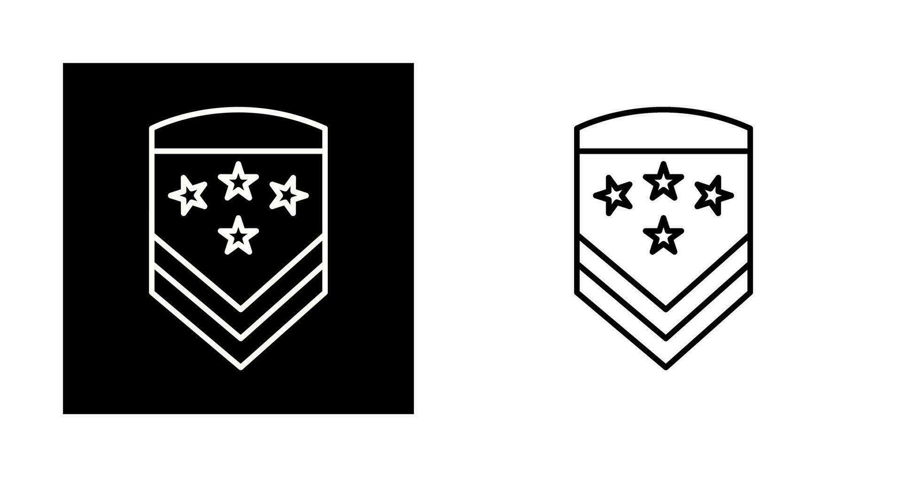 icono de vector de insignia militar