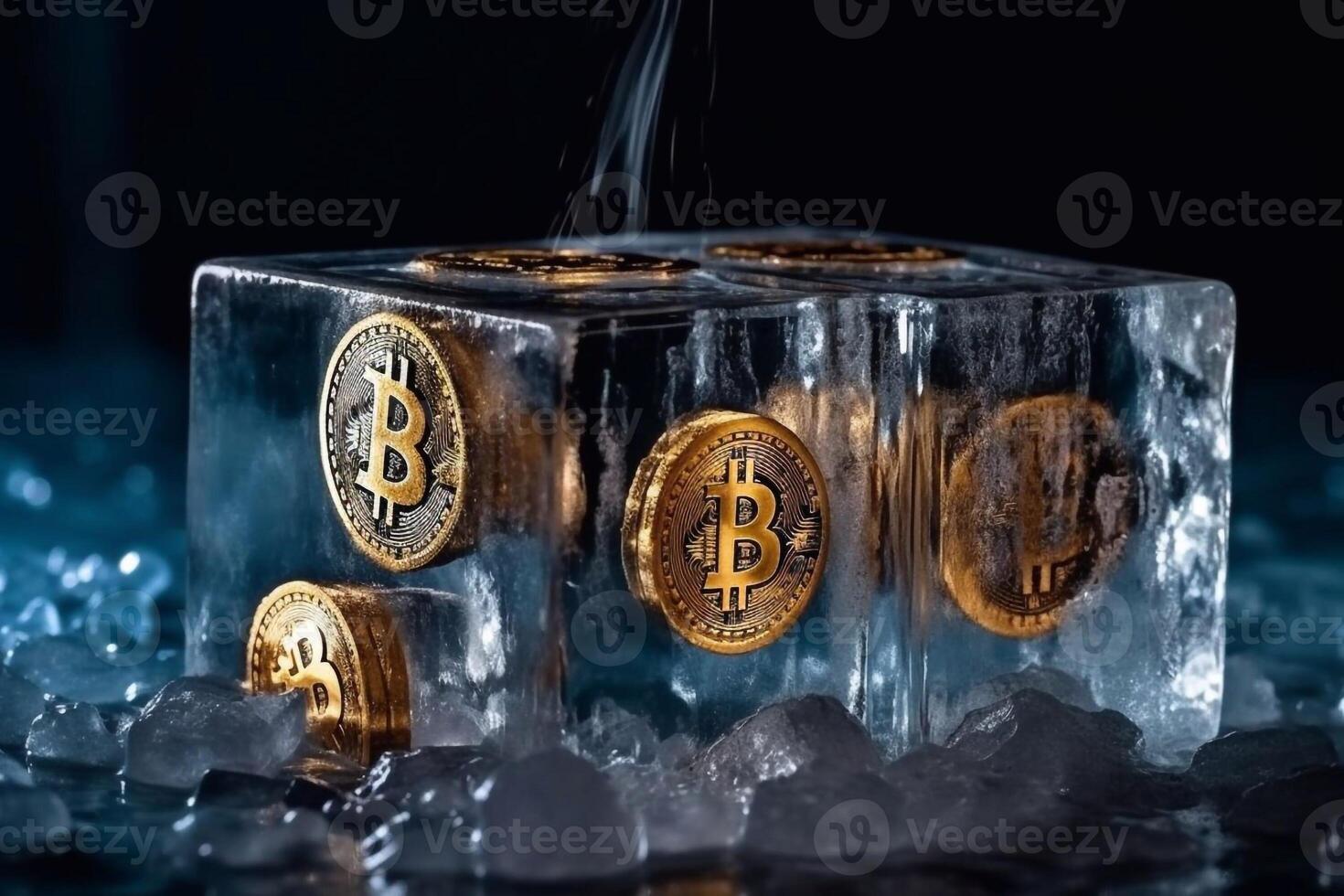 Bitcoin is a virtual currency, but this coin is a symbol of Bitcoin photo