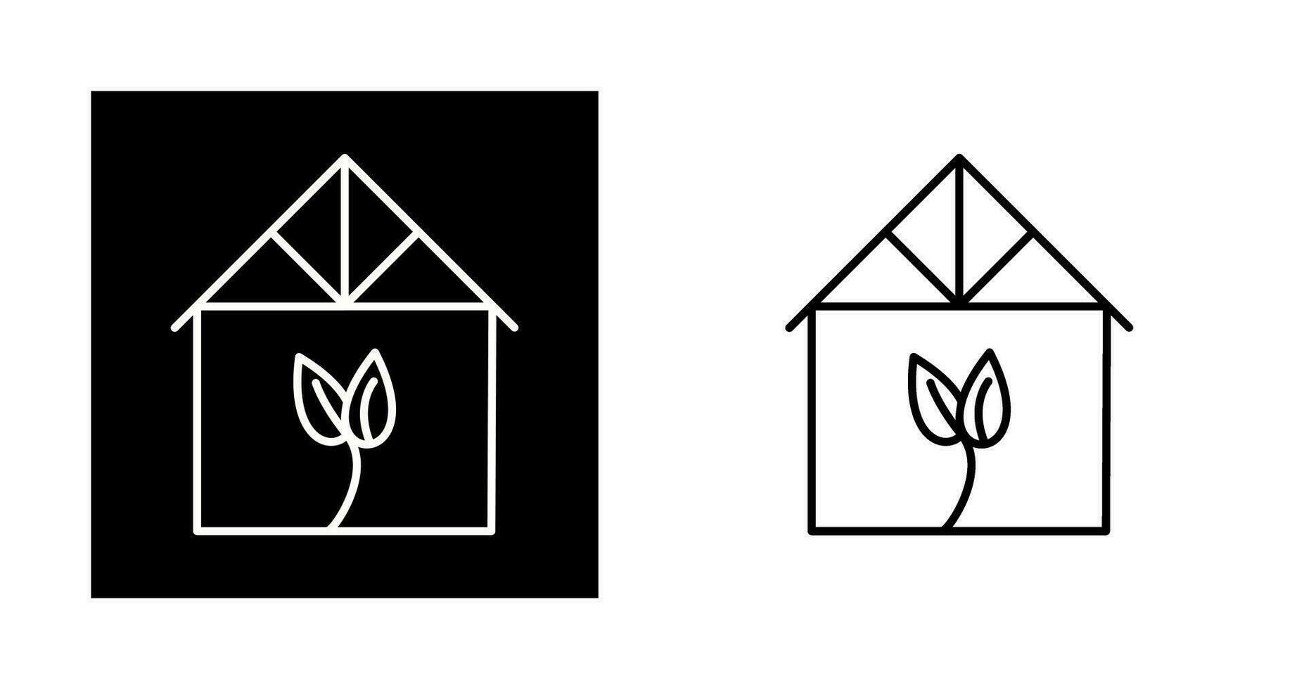 Green House Vector Icon