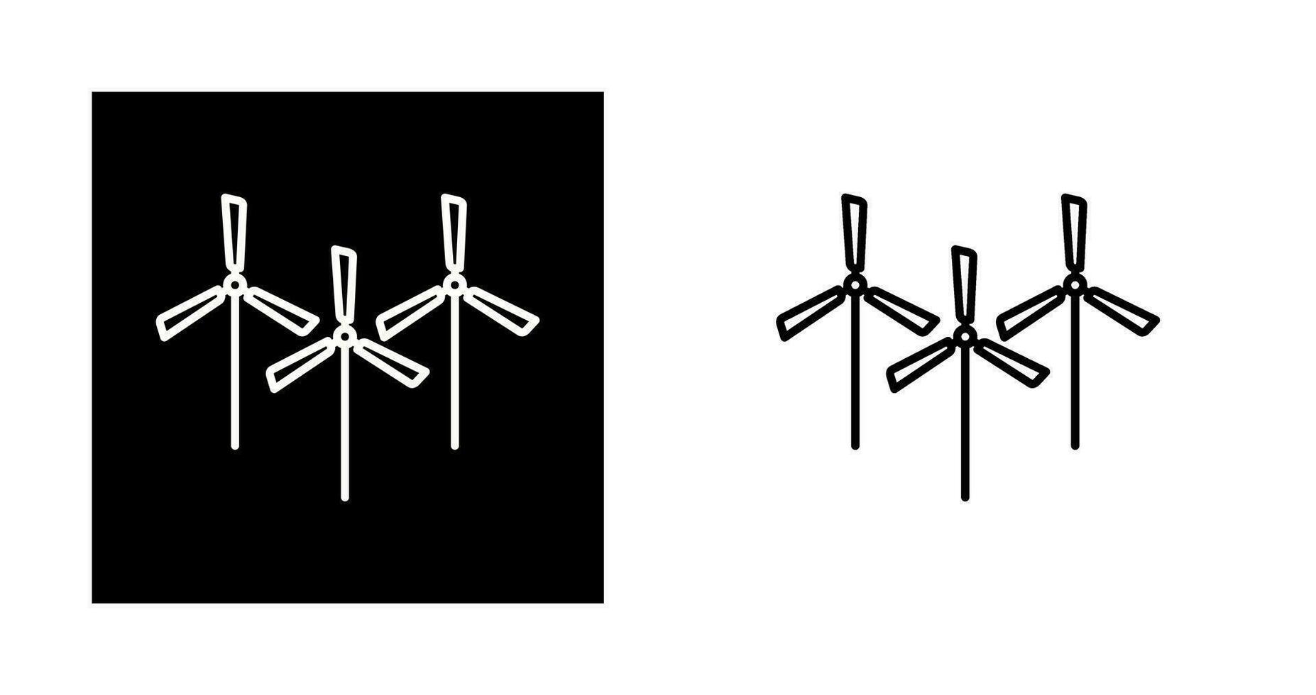 Multiple Windmills Vector Icon