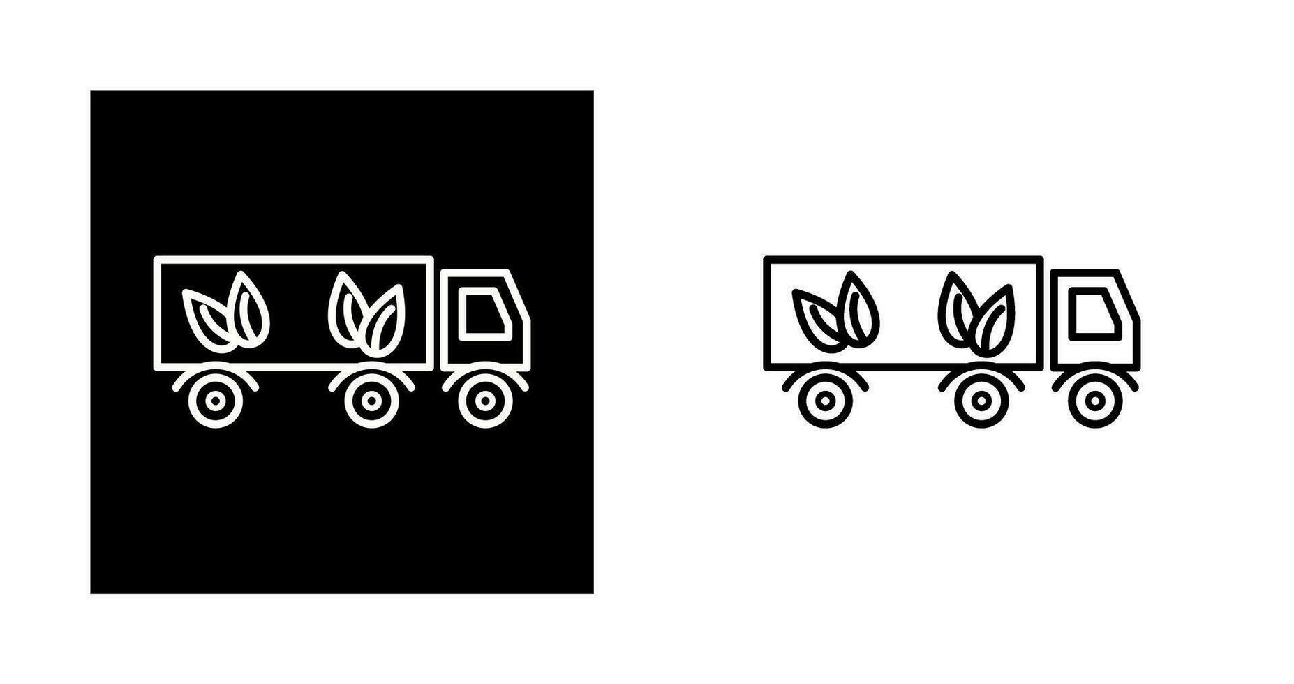 icono de vector de camión ecológico