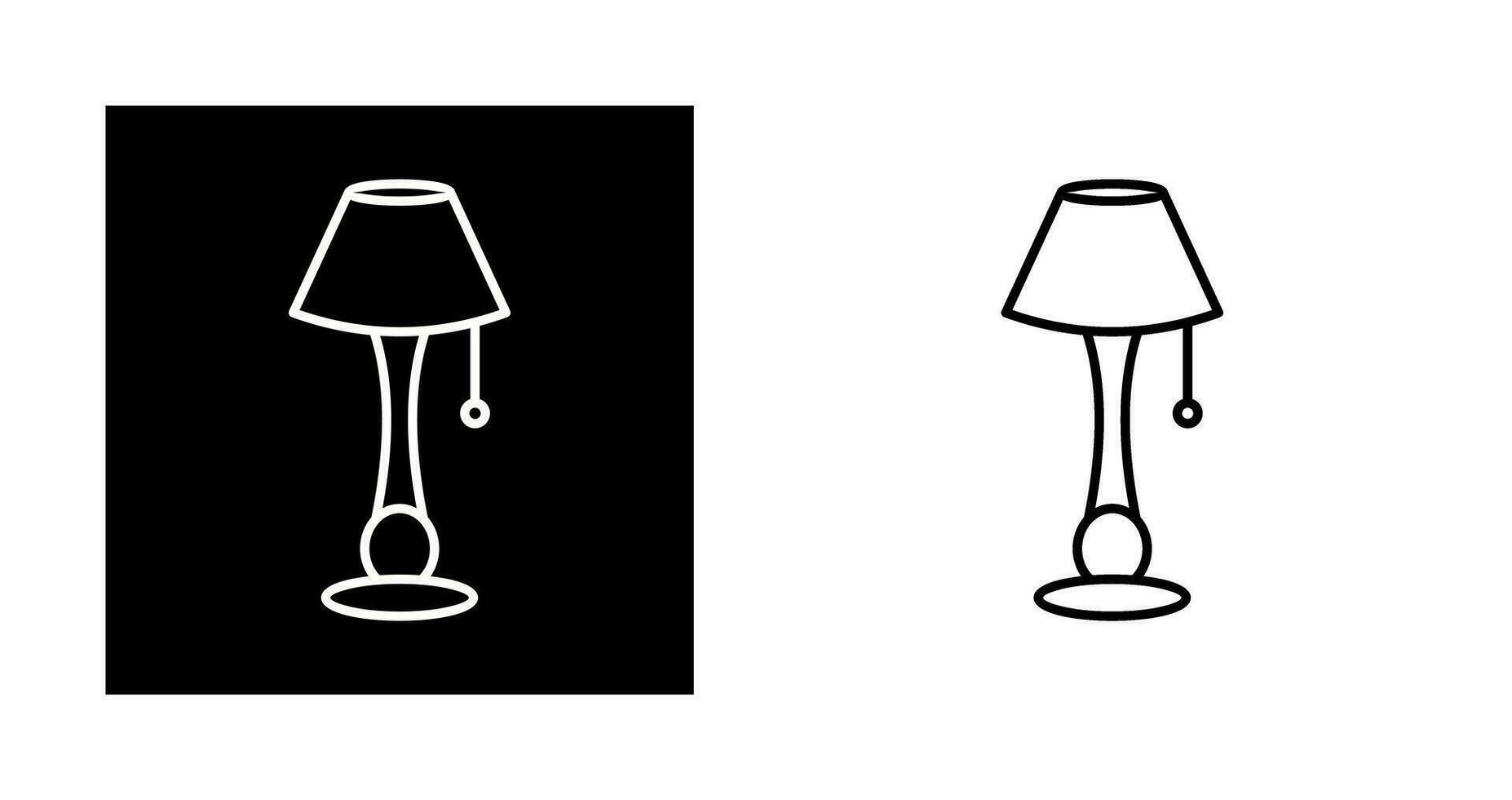 Lamp with stand Vector Icon