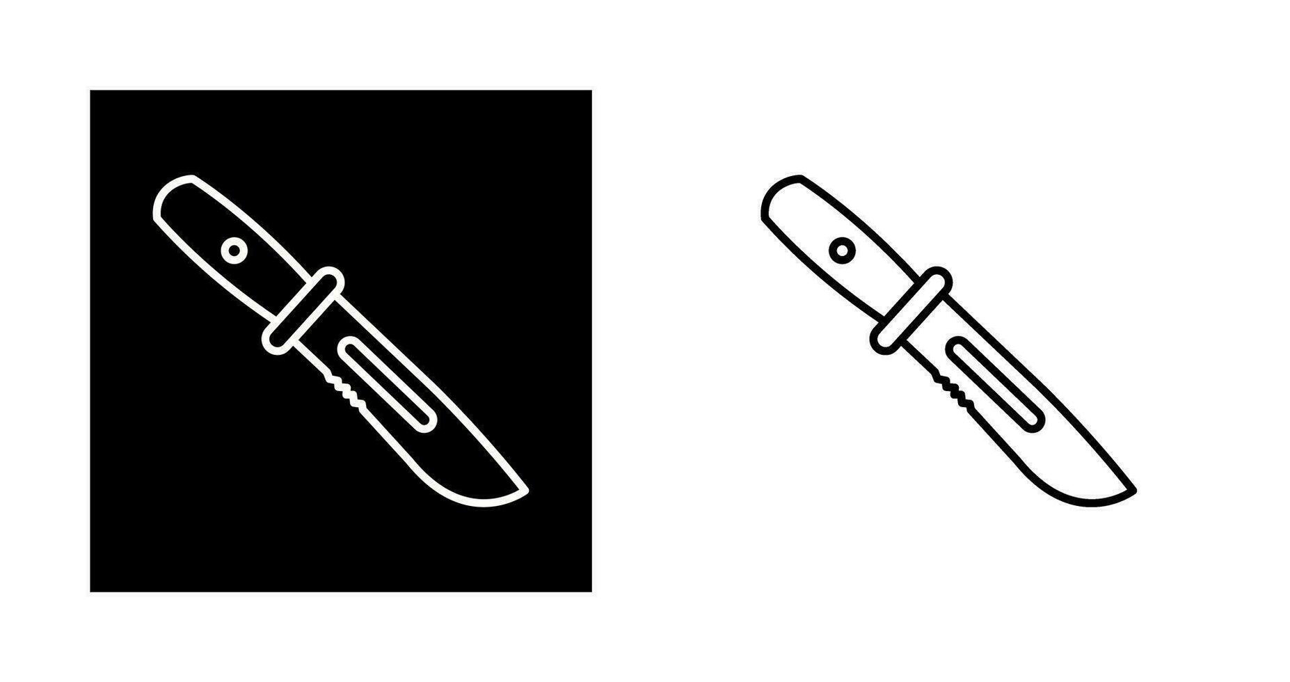 icono de vector de cuchillo de ejército
