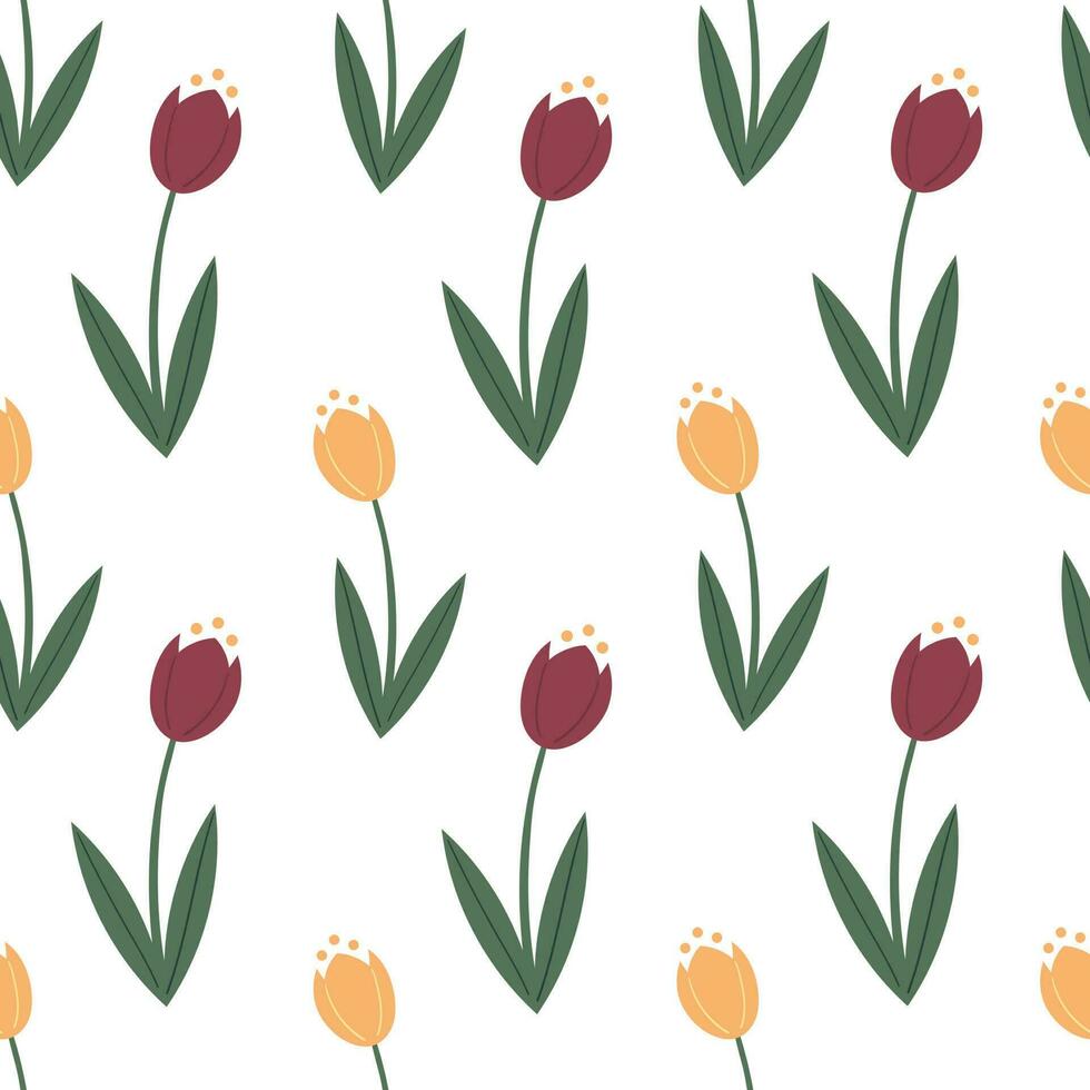 Seamless floral pattern. Spring flower pattern vector