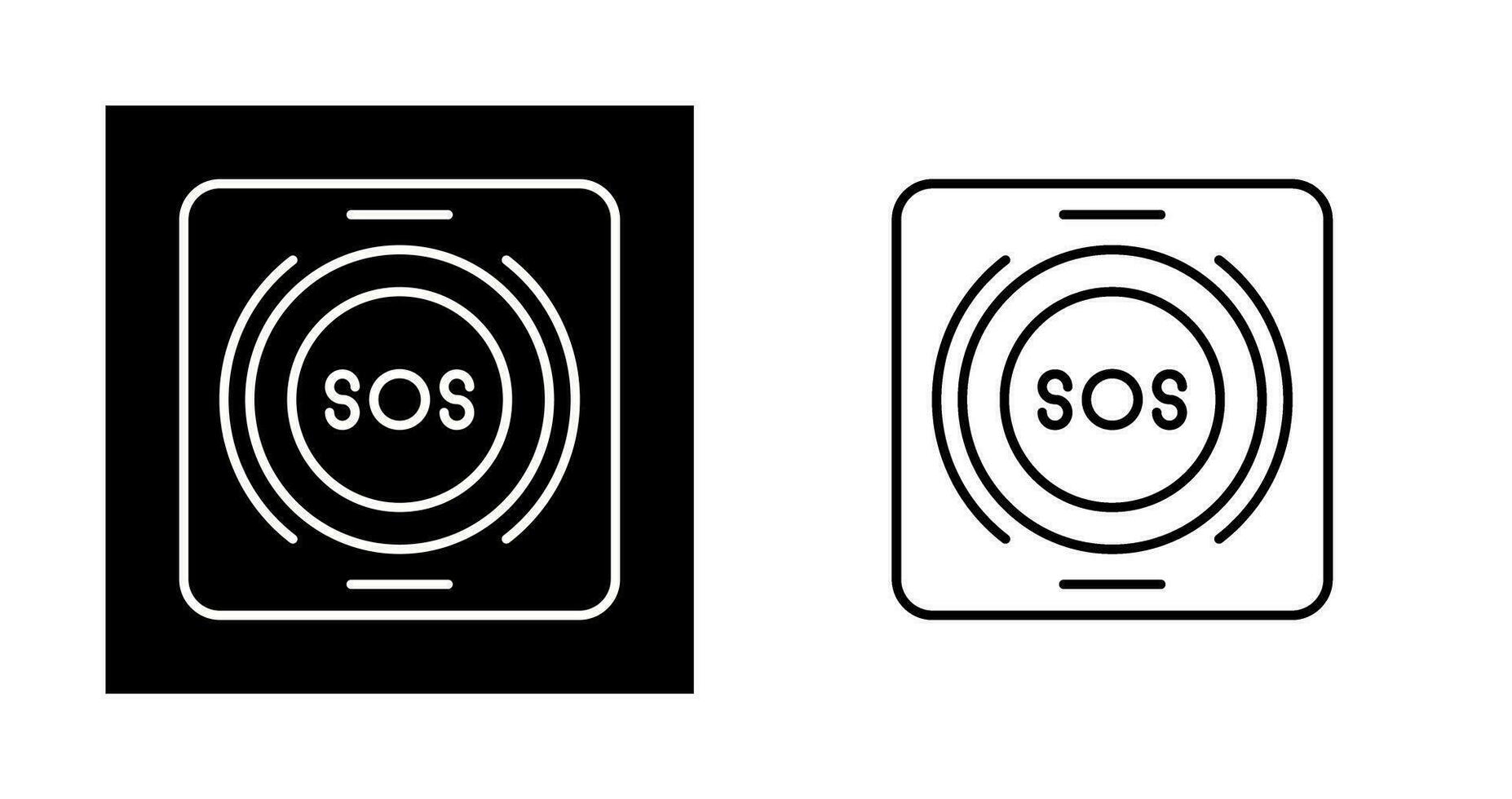 Emergency Button Vector Icon