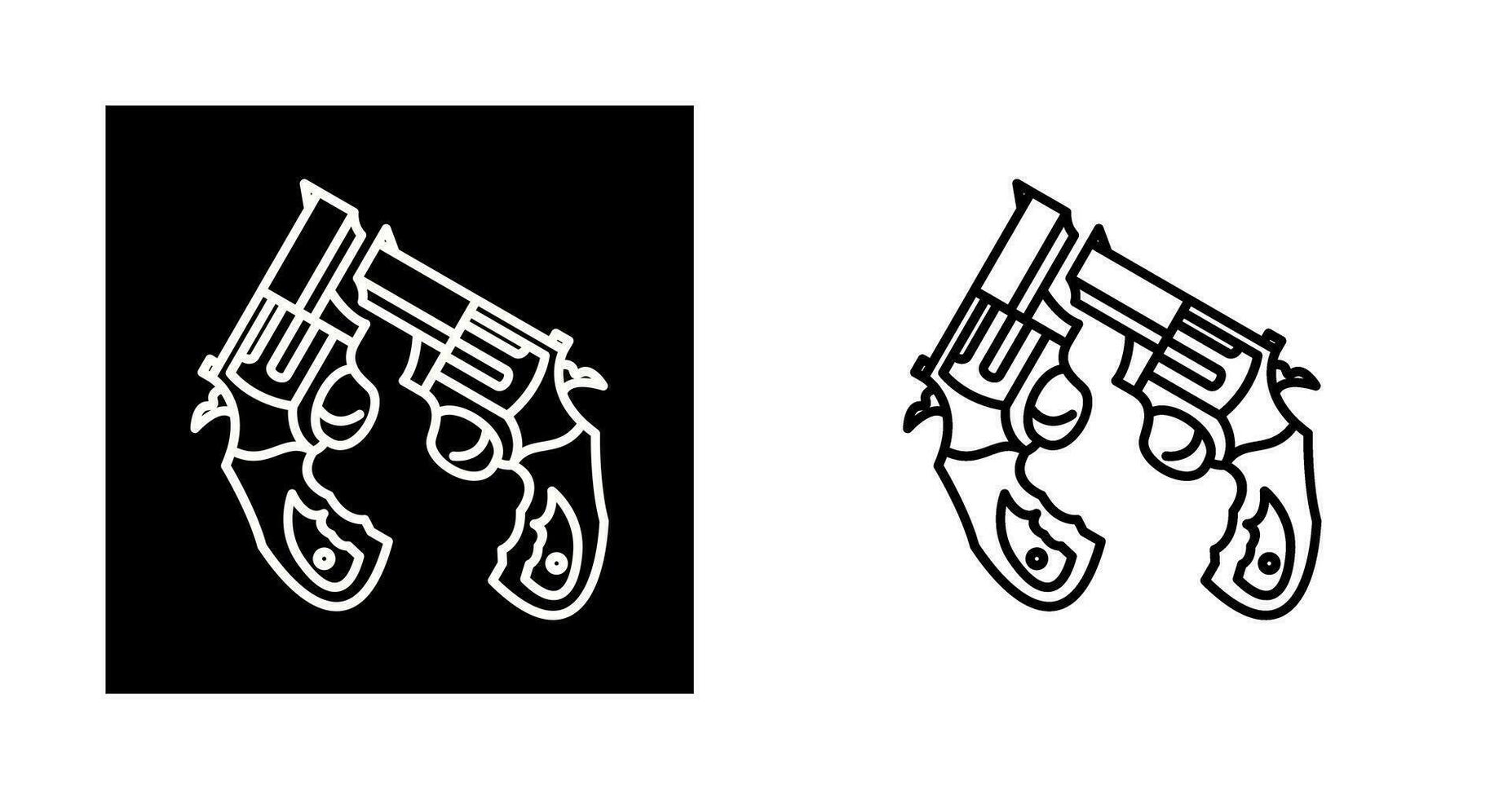 Two Guns Vector Icon