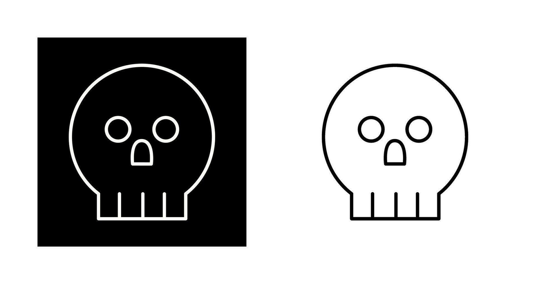 icono de vector de calavera pirata