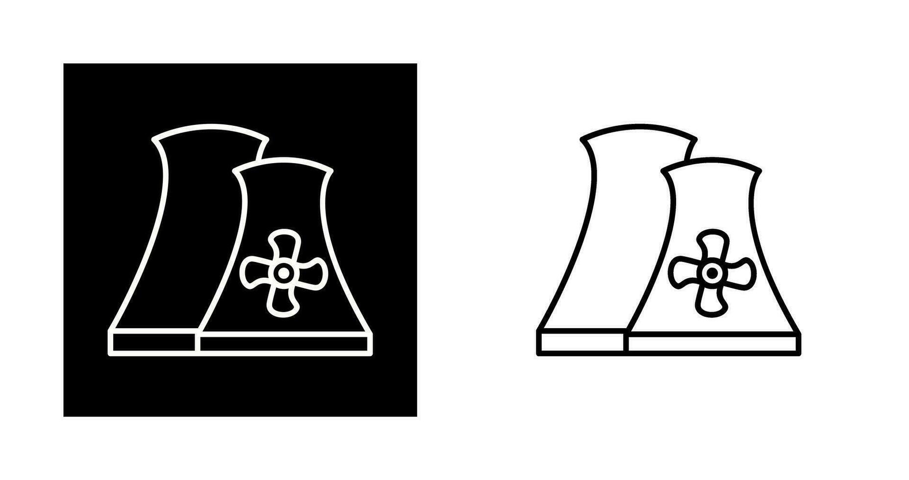 Nuclear Plant Vector Icon
