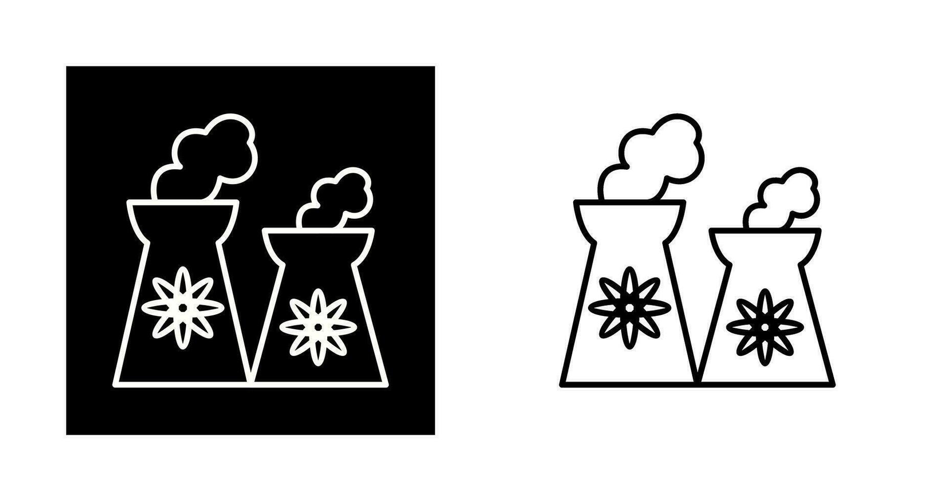 Nuclear Plant Vector Icon
