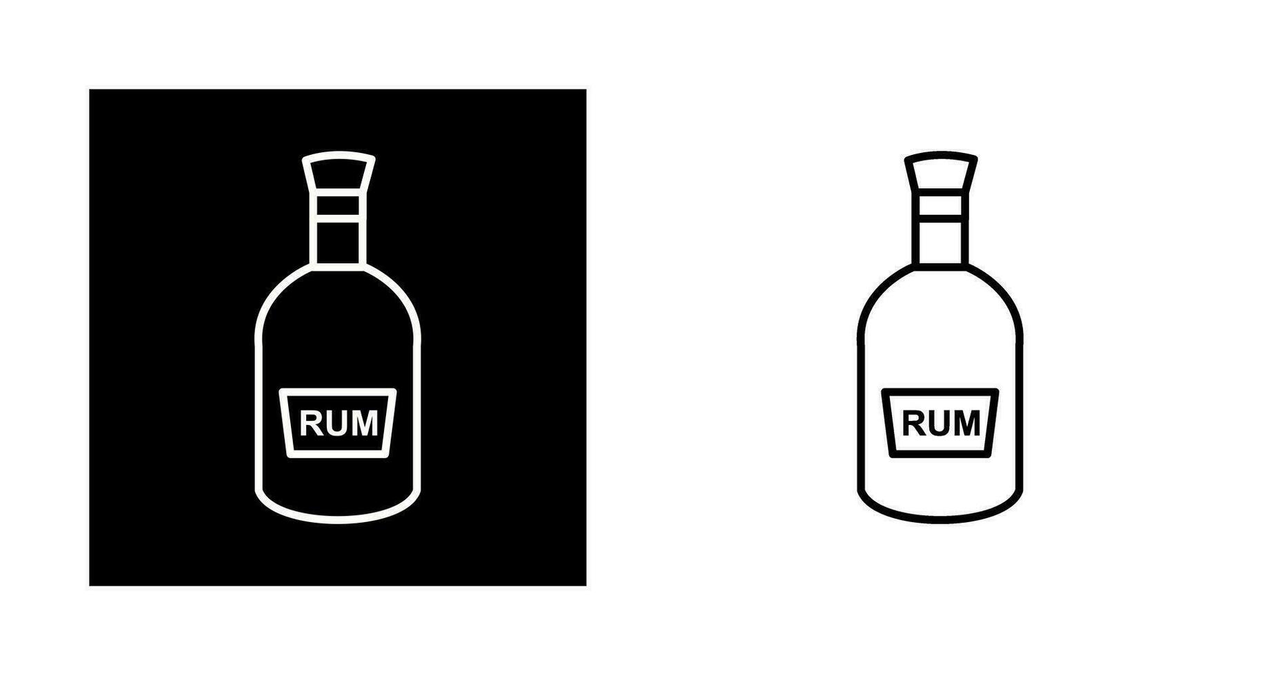 Bottle of Rum Vector Icon