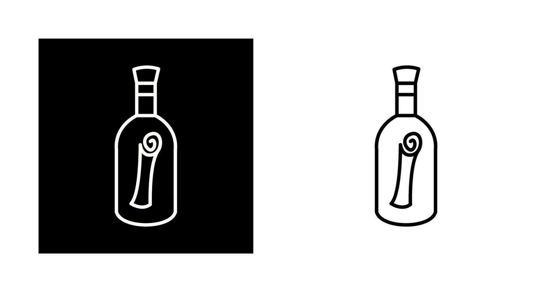 Scroll in Bottle Vector Icon