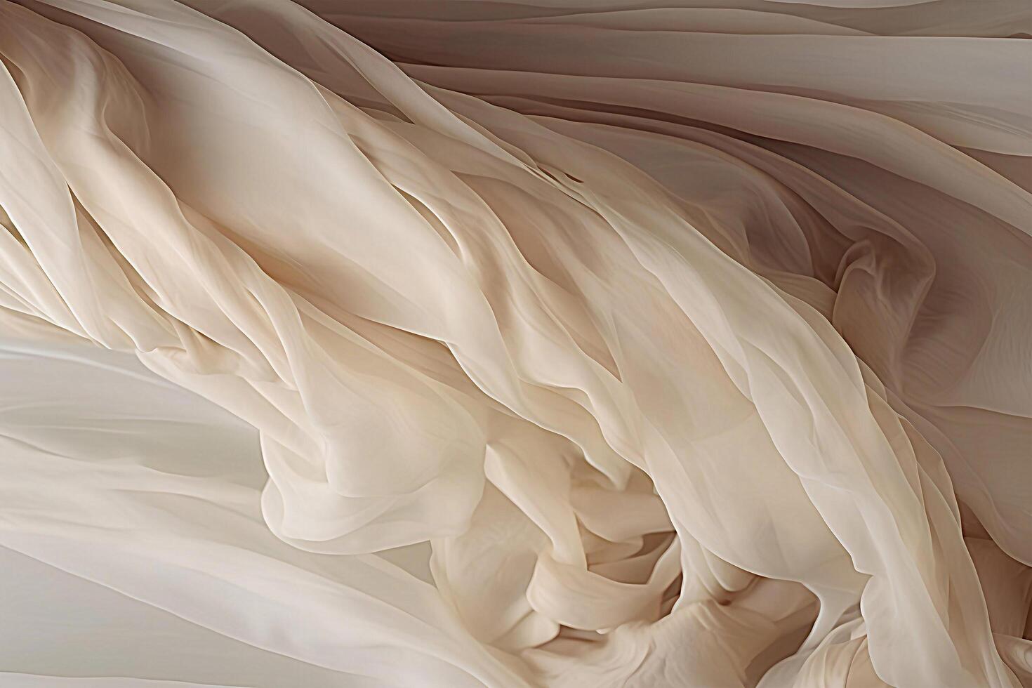 Beige neutral silk fabric photo, multi layered abstraction, gossamer fabrics, art photo