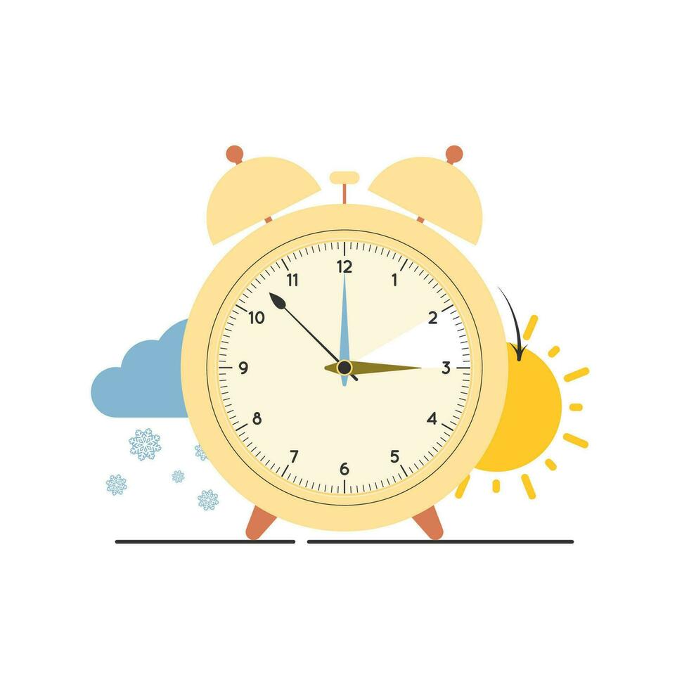 cambio el reloj a verano tiempo. vector