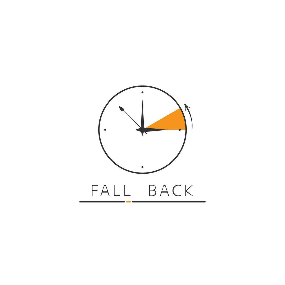 Clock One Hour Back To Winter Time 26466671 Vector Art At Vecteezy