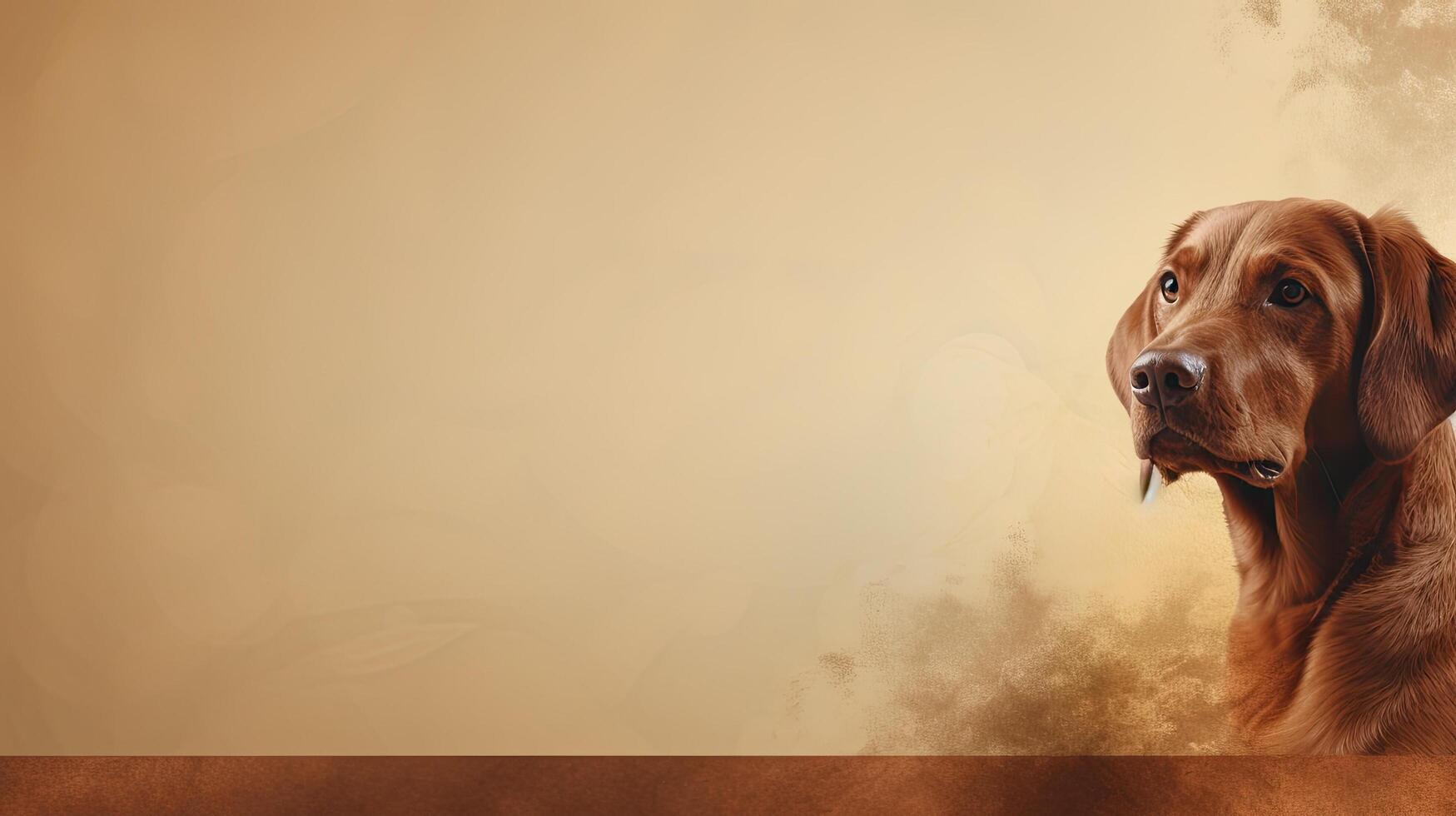 Dog, cute pet. Web banner with copy space. photo