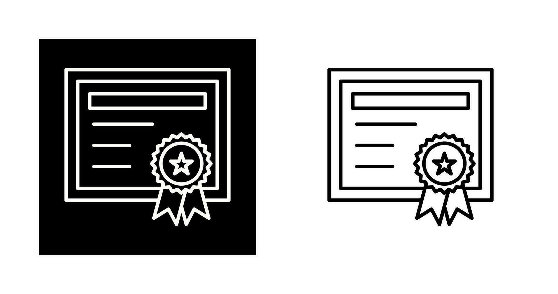 icono de vector de certificado