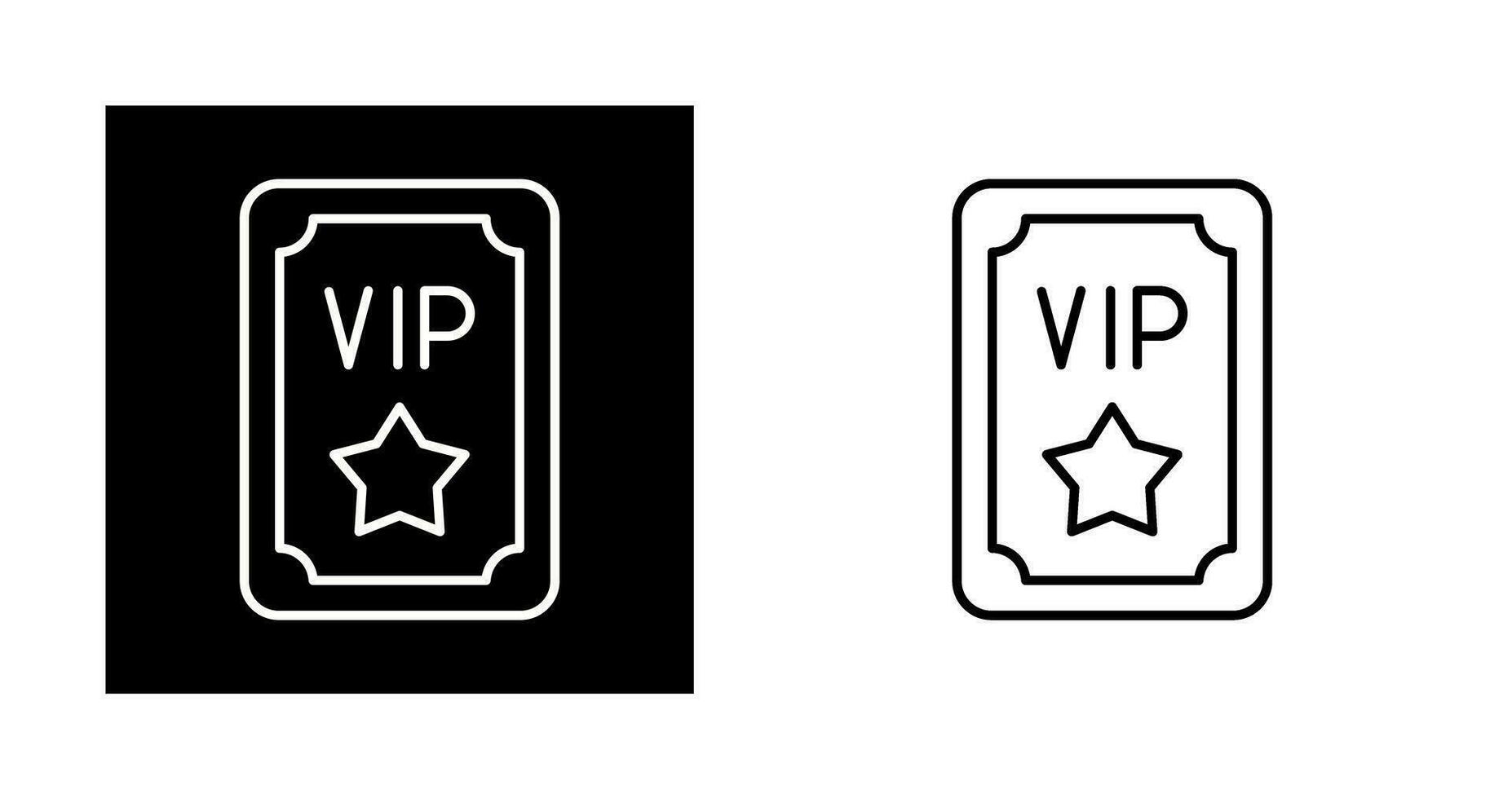 icono de vector de pase vip