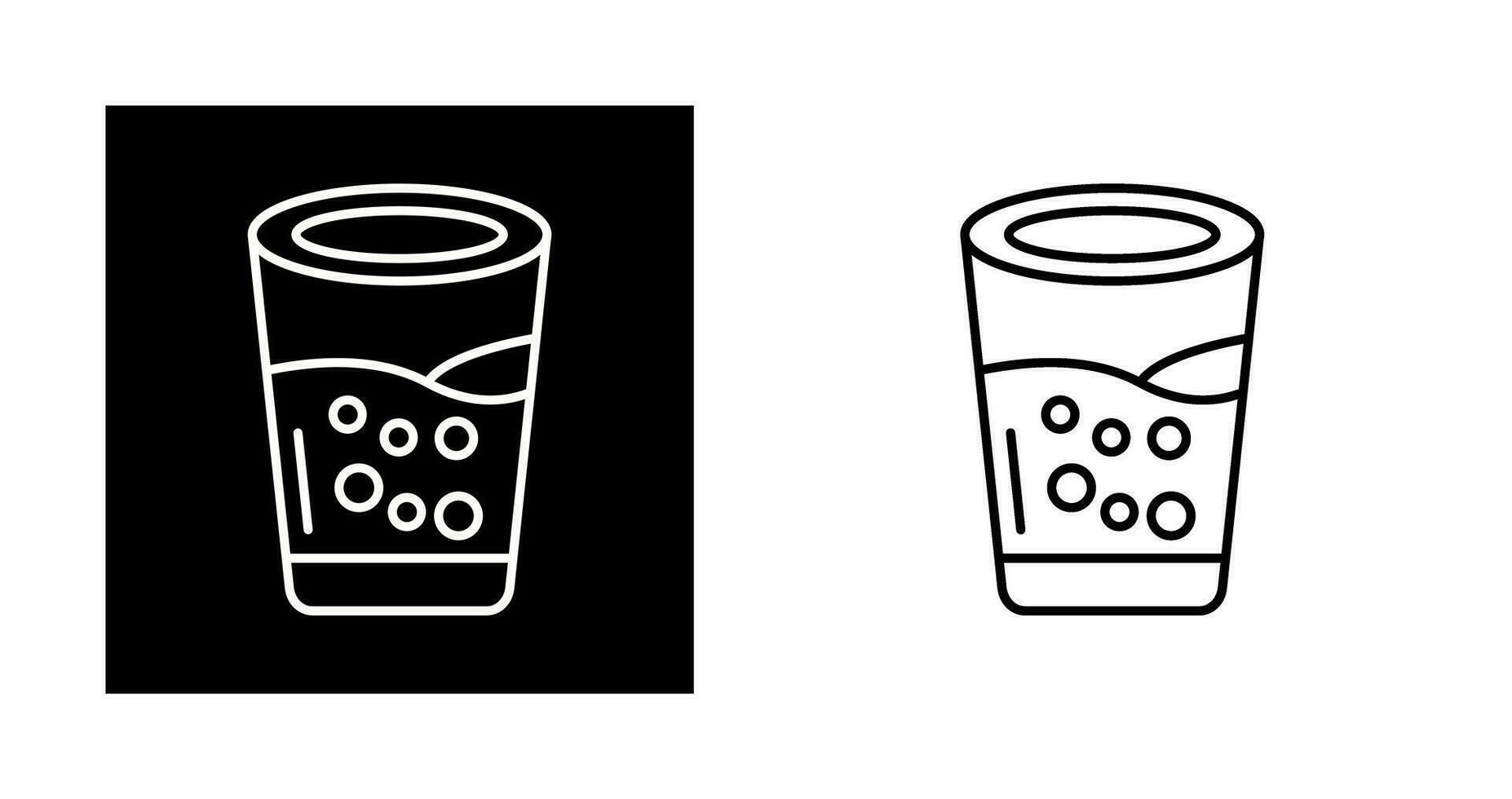 icono de vector de vaso de agua