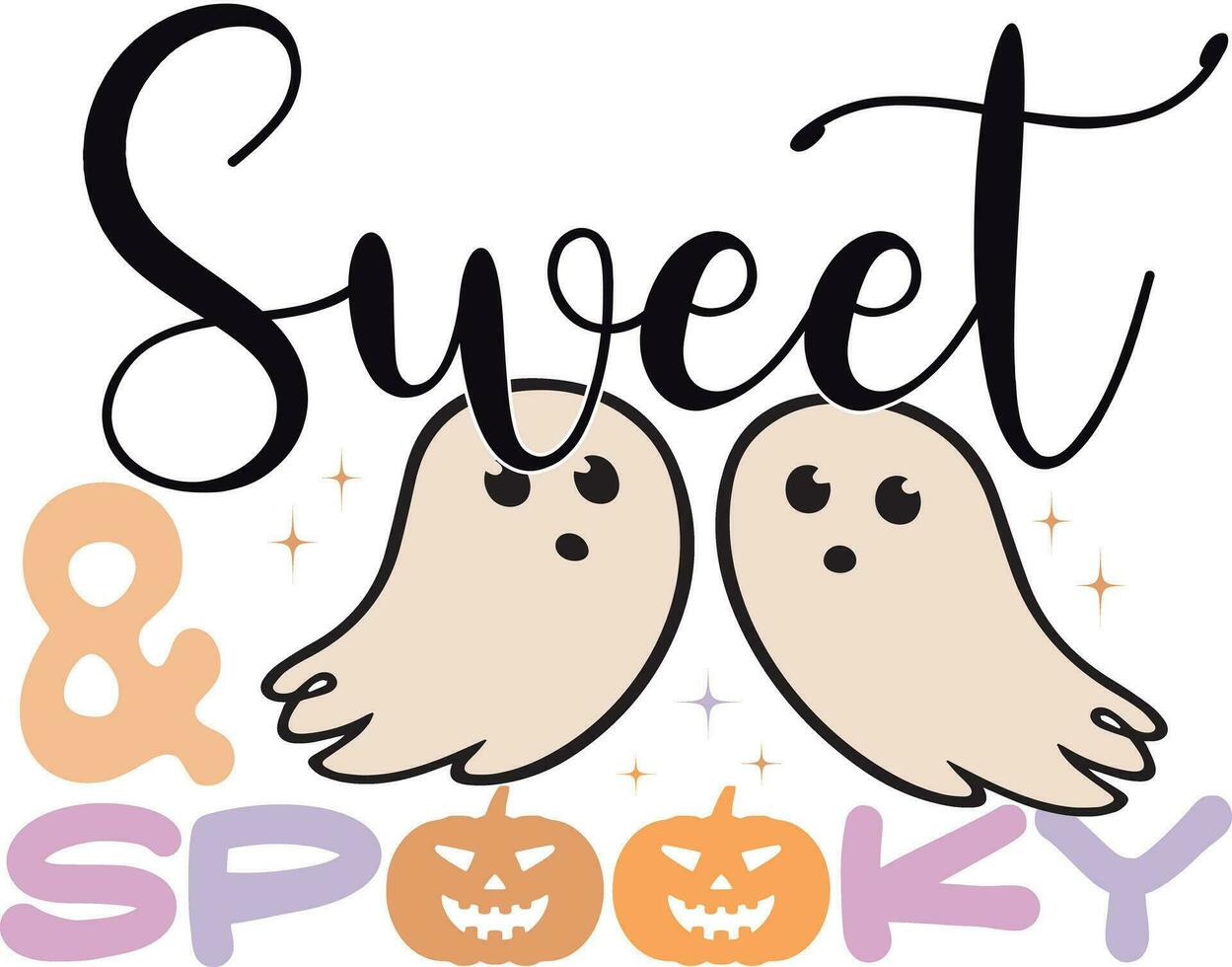 Retro Halloween Quotes Design vector