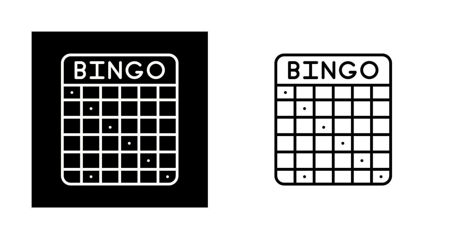 icono de vector de bingo