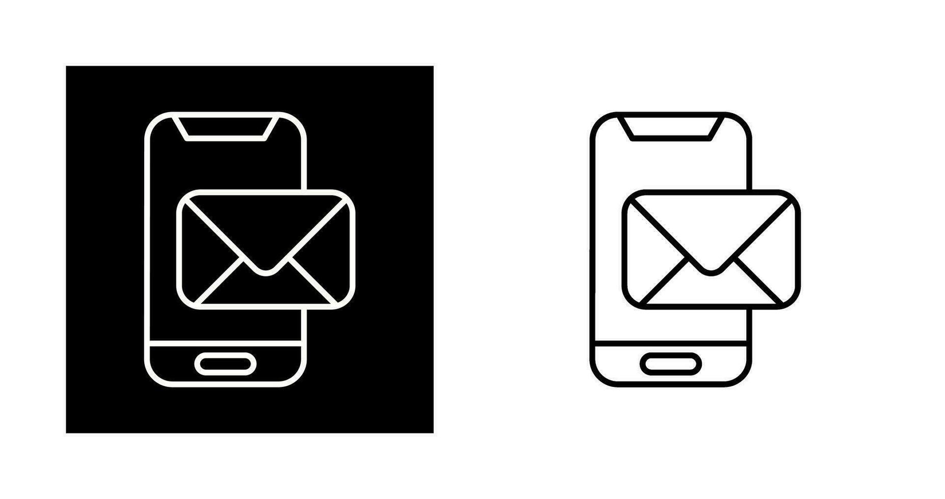 icono de vector de correo de teléfono