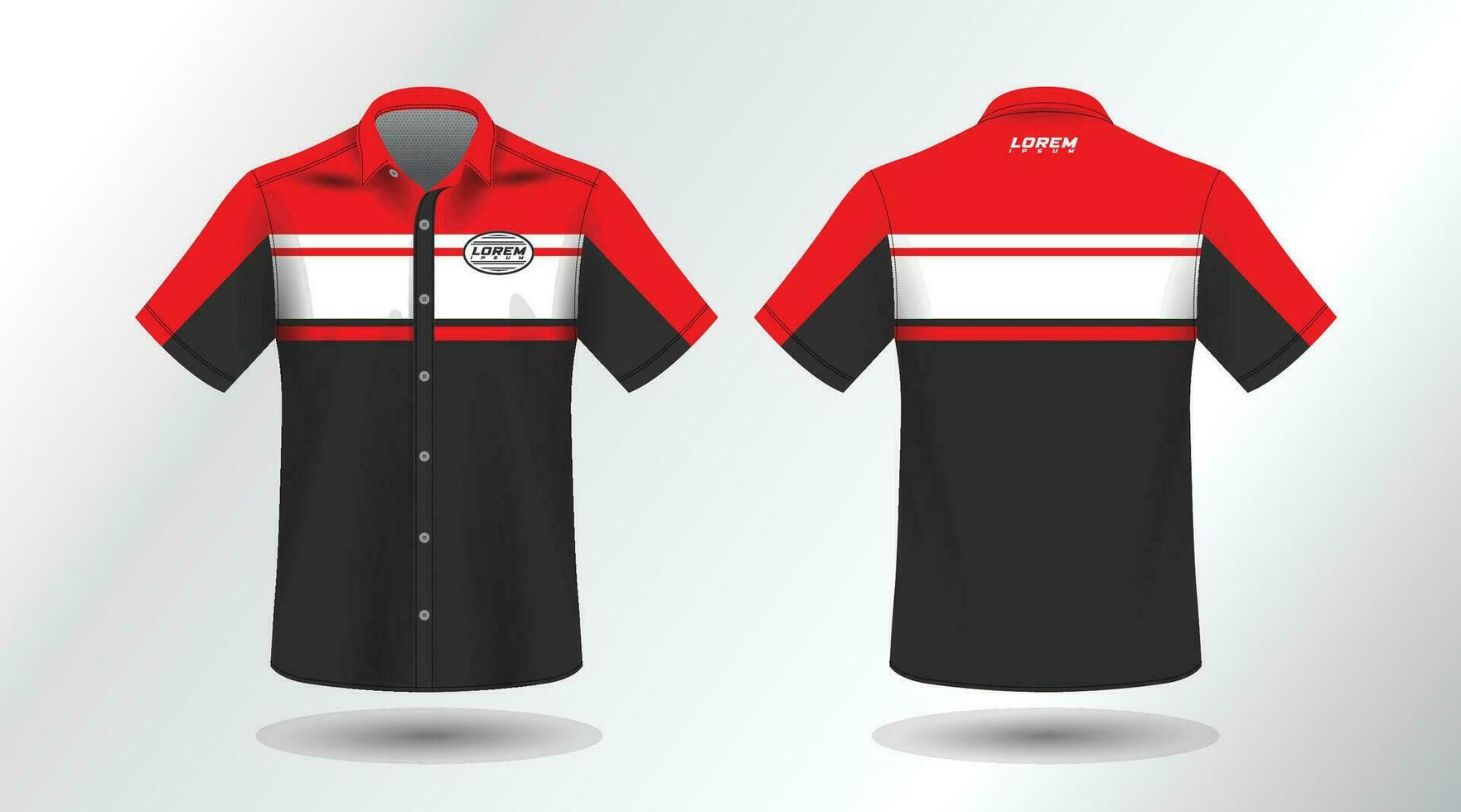 short sleeve work shirt vector