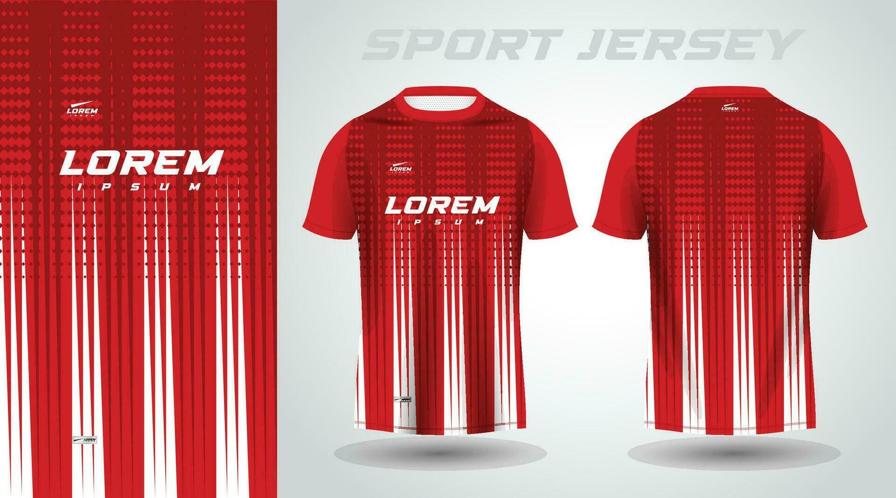 diseño de camiseta deportiva de camiseta roja vector