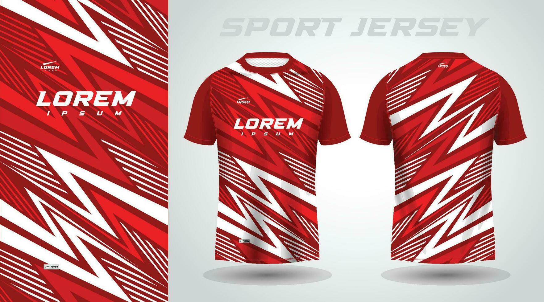 diseño de camiseta deportiva de camiseta roja vector