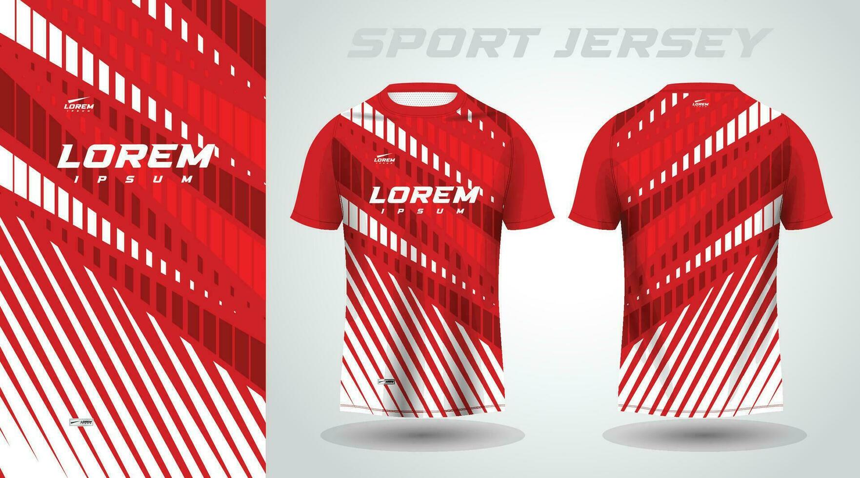 diseño de camiseta deportiva de camiseta roja vector