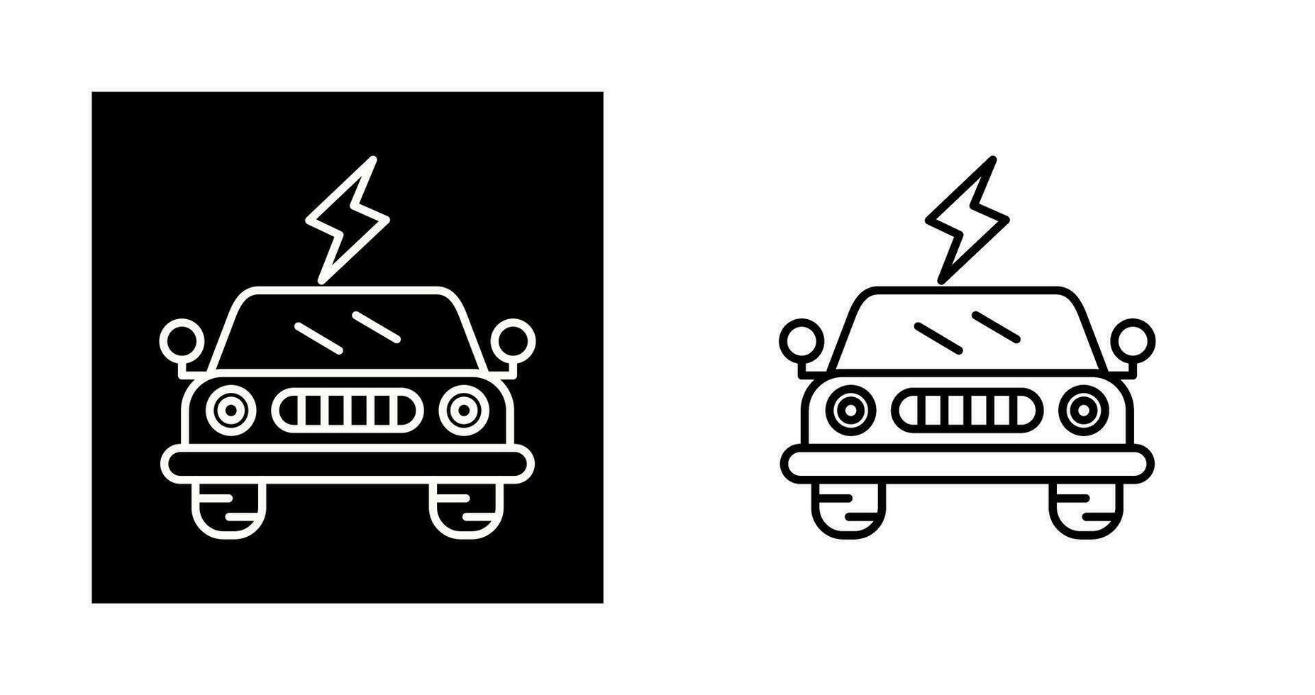 Electric Car Vector Icon