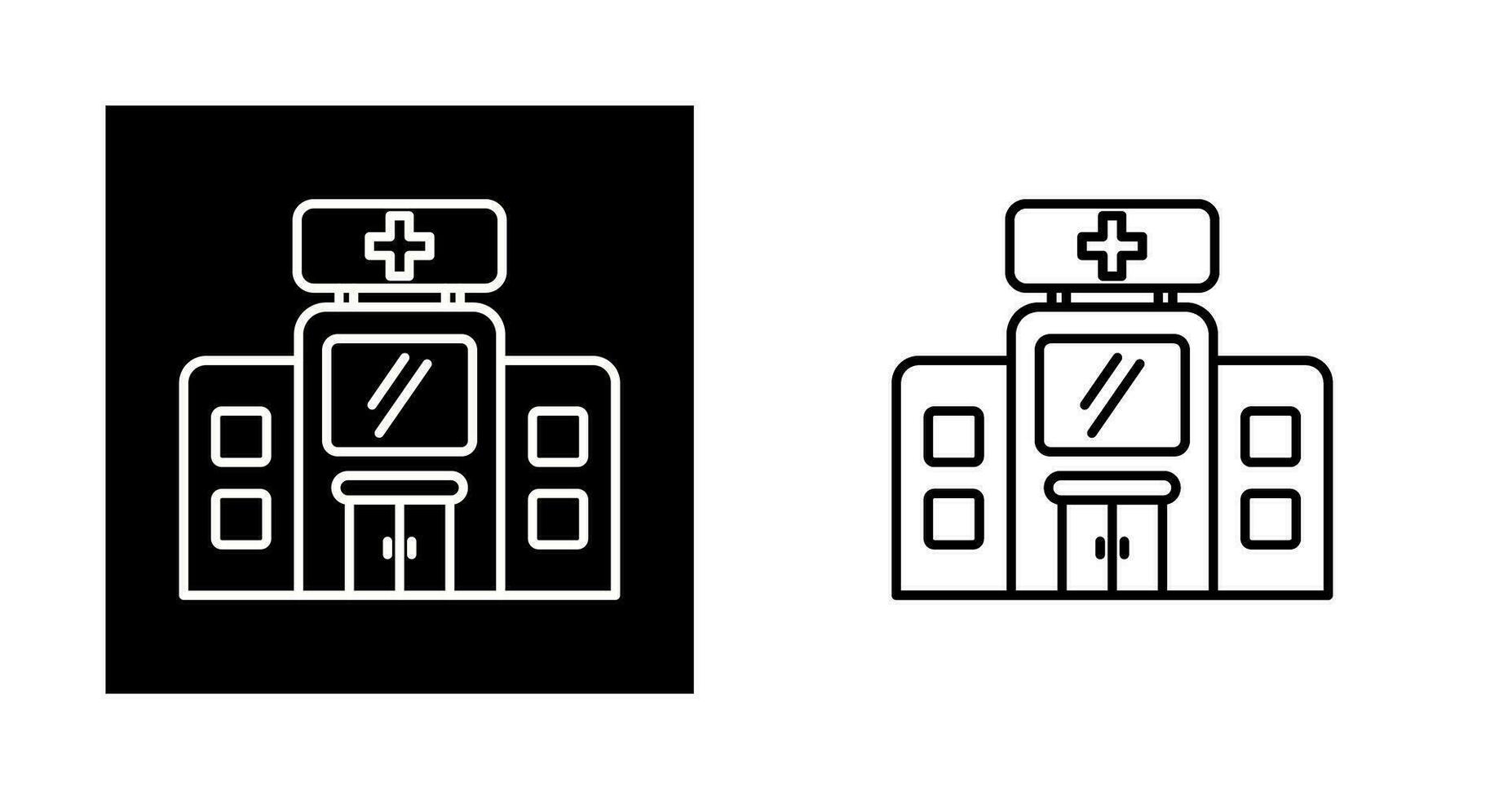 icono de vector de hospital