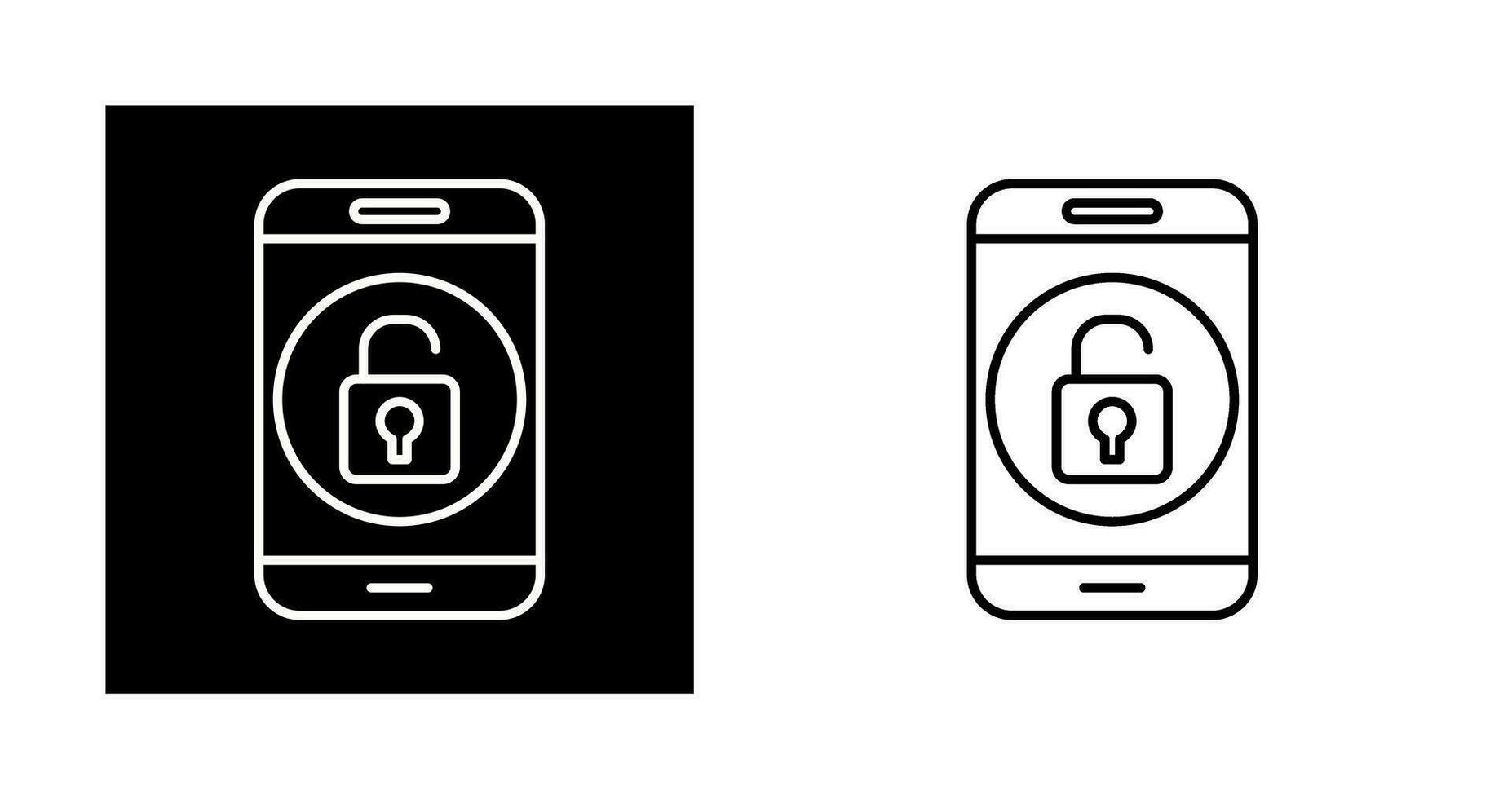 Unlock Mobile Vector Icon