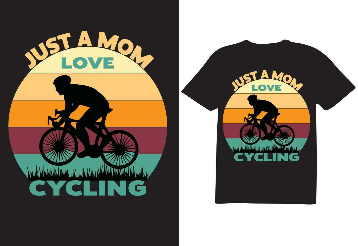 just a mom love cycling vector