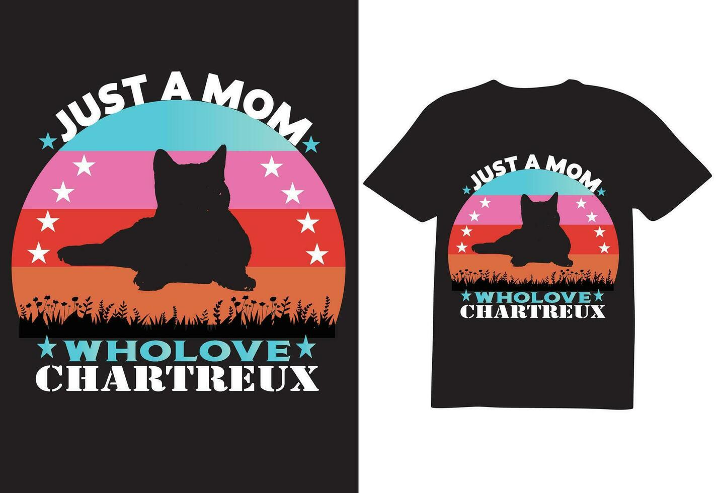 just a mom cat T-shirt design vector