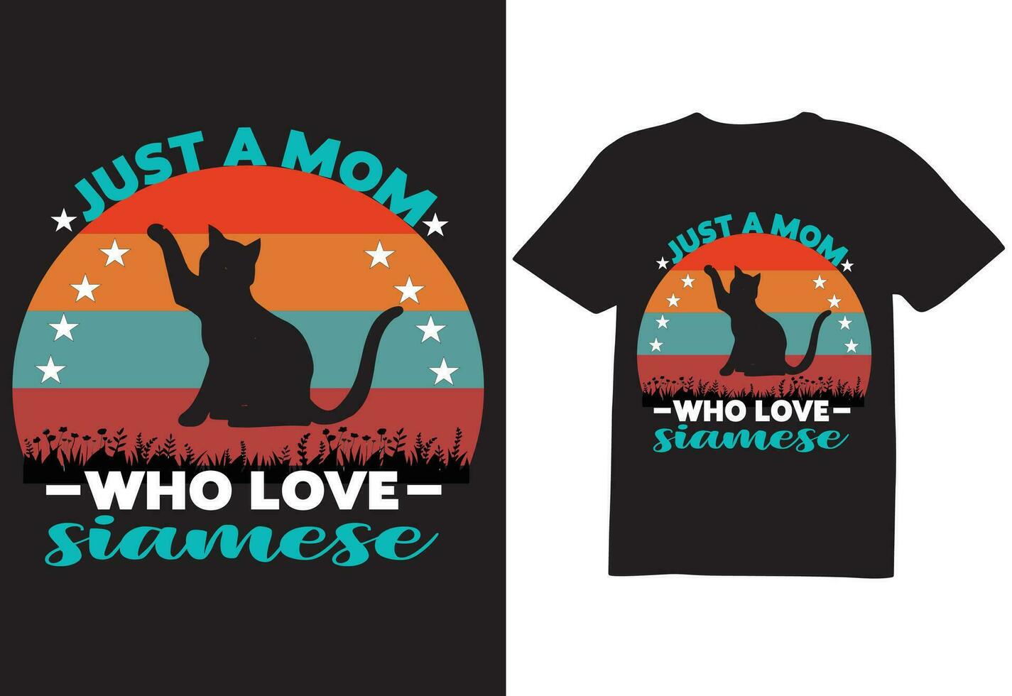 just a mom cat T-shirt design vector