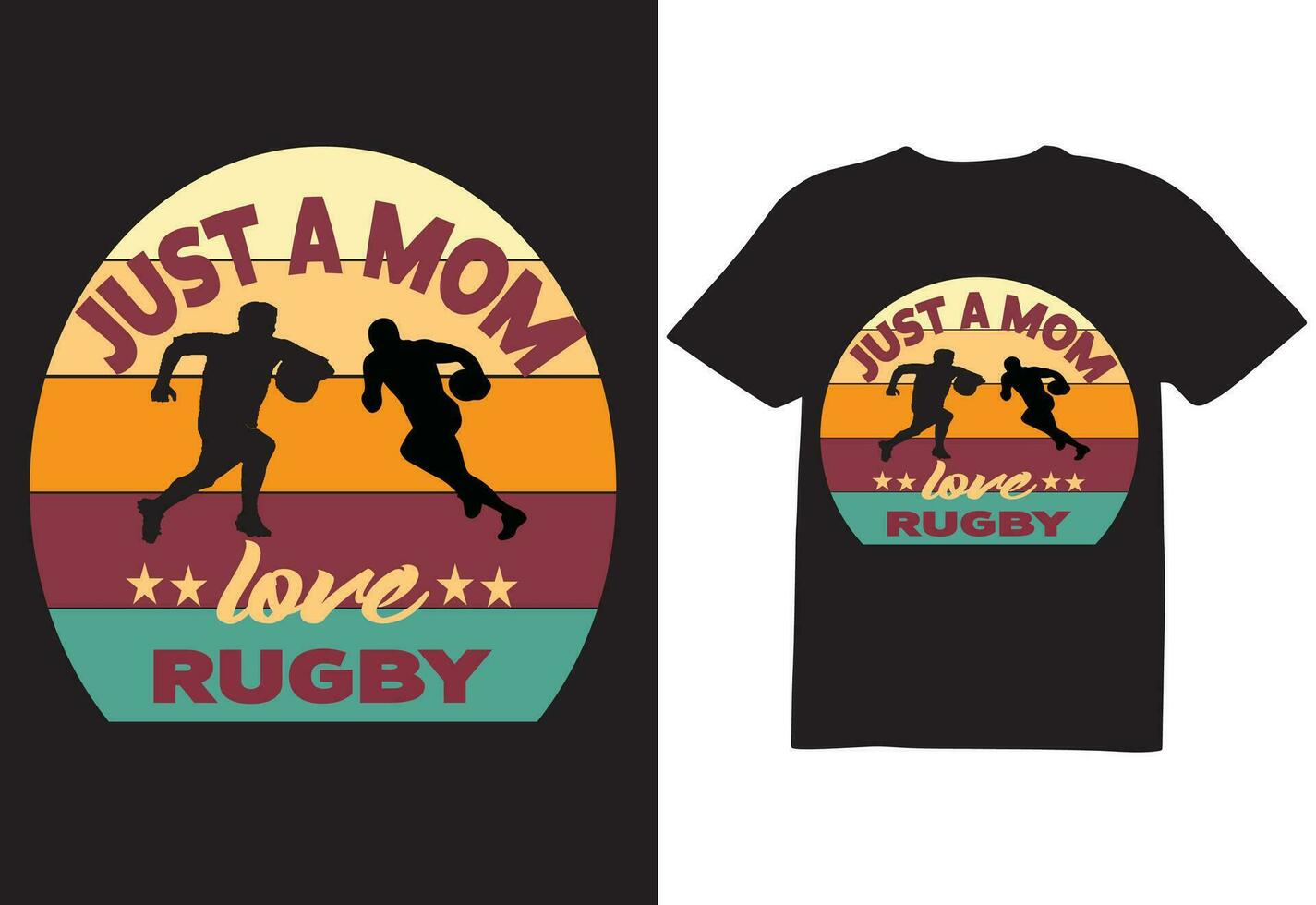 just a mom love rugby vector